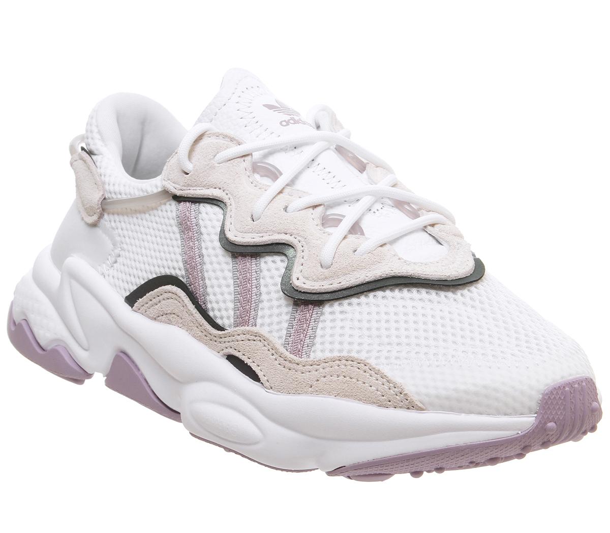 adidas Ozweego Trainers White Soft Vision Ice Purple Off White - Hers