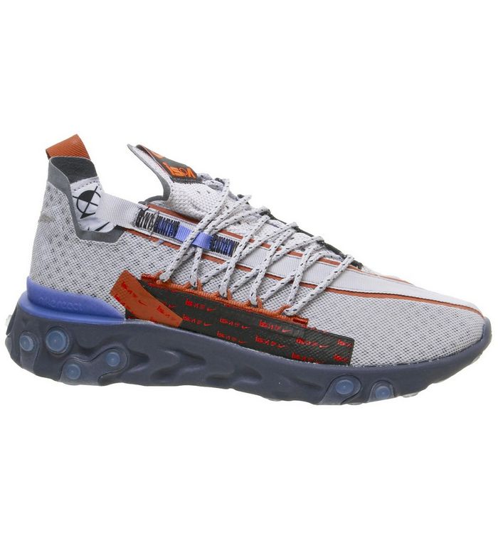 Nike React Runner WR ISPA Trainers Wolf Grey Sapphire Dusty Peach Qs - His trainers