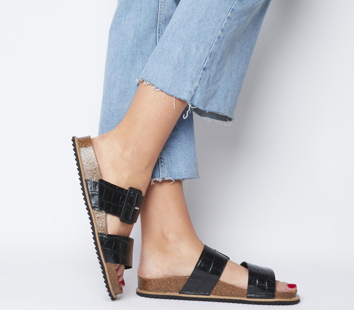 two strap buckle sandals