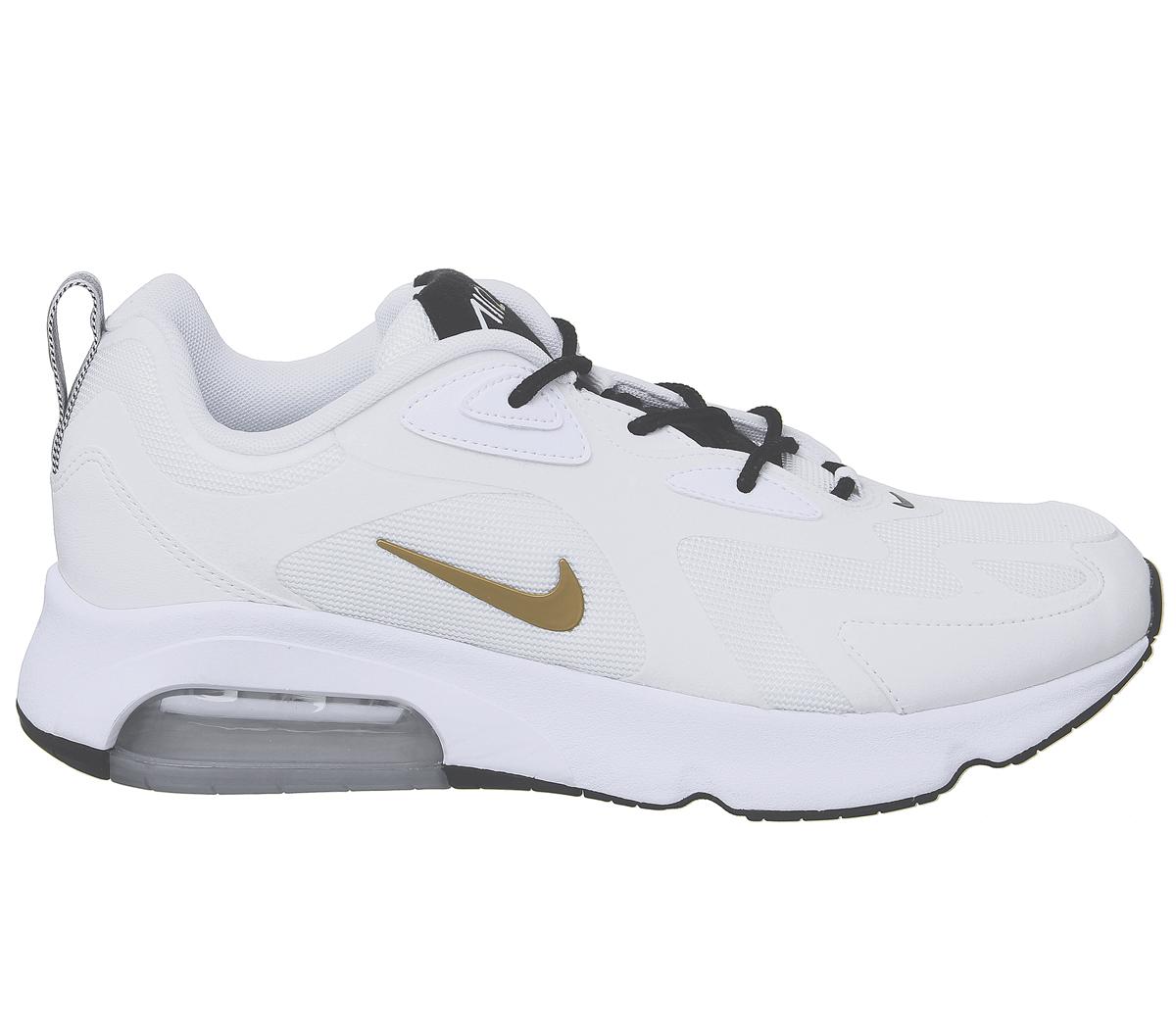 nike air max 200 gold and white