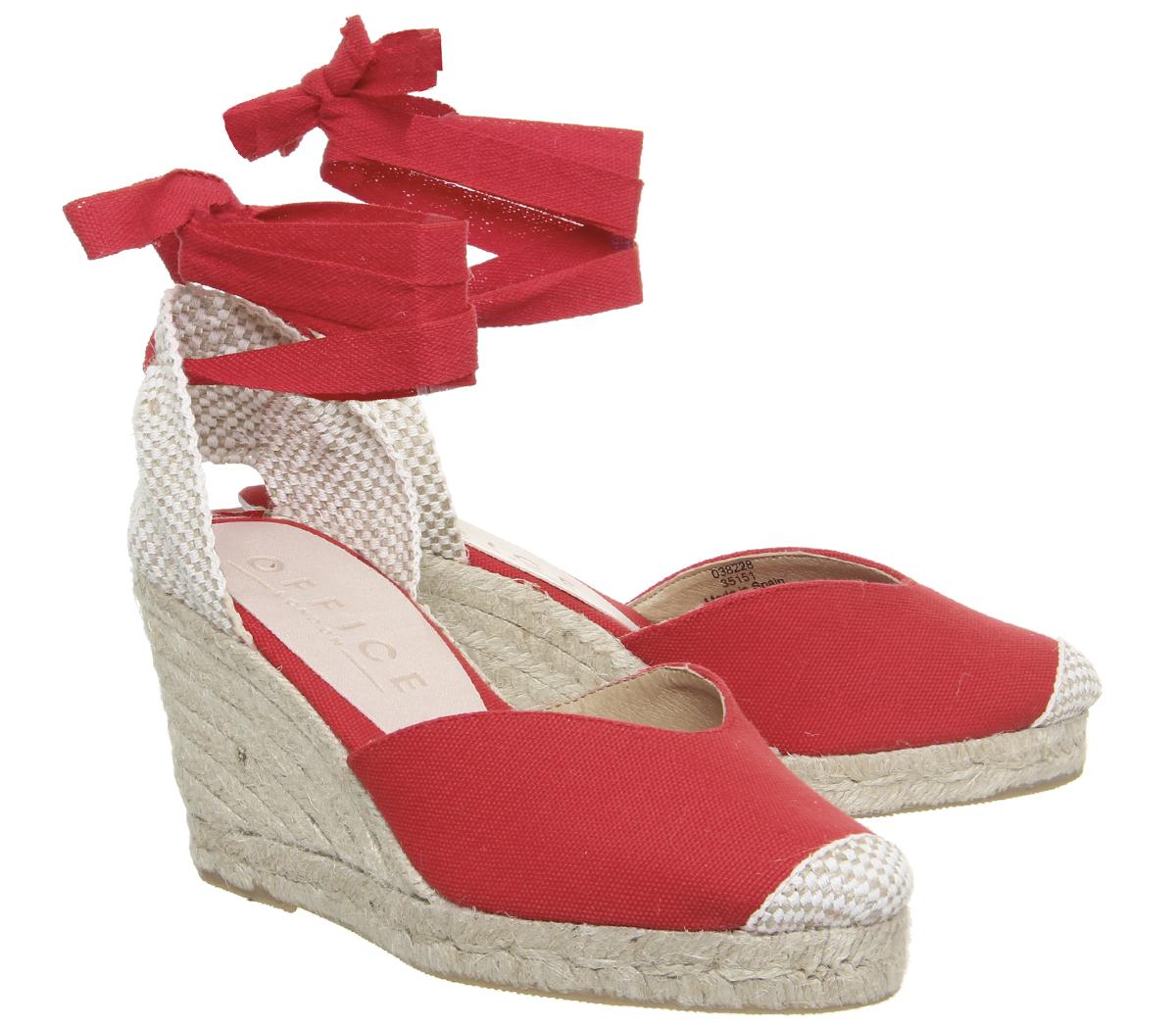 Office Mandarin Espadrilles Red Canvas Espadrilles