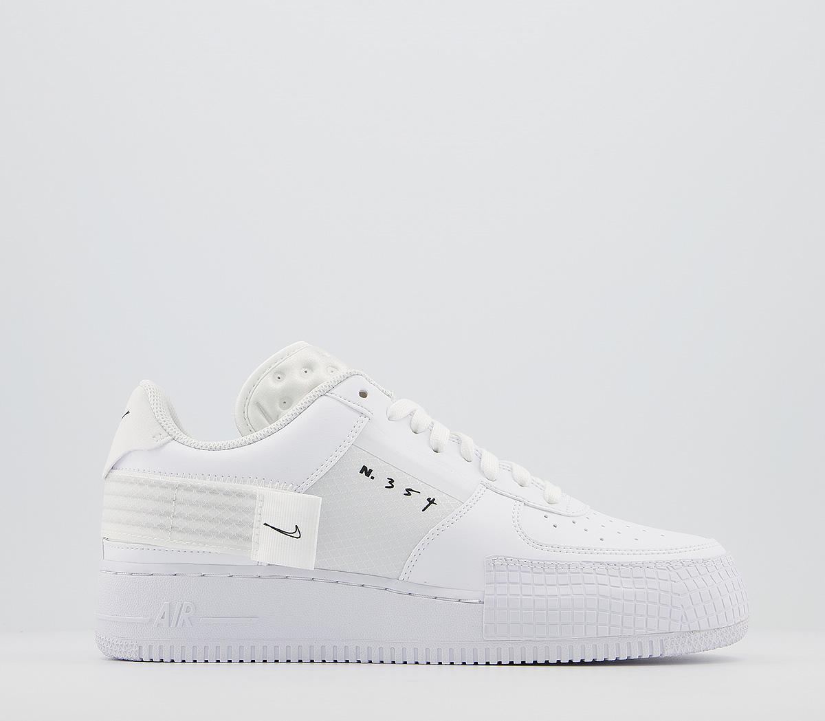 nike air force 1 type trainers in white