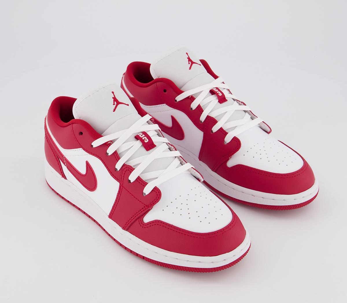 Jordan Air Jordan 1 Low Gs Trainers Gym Red White - Hers trainers