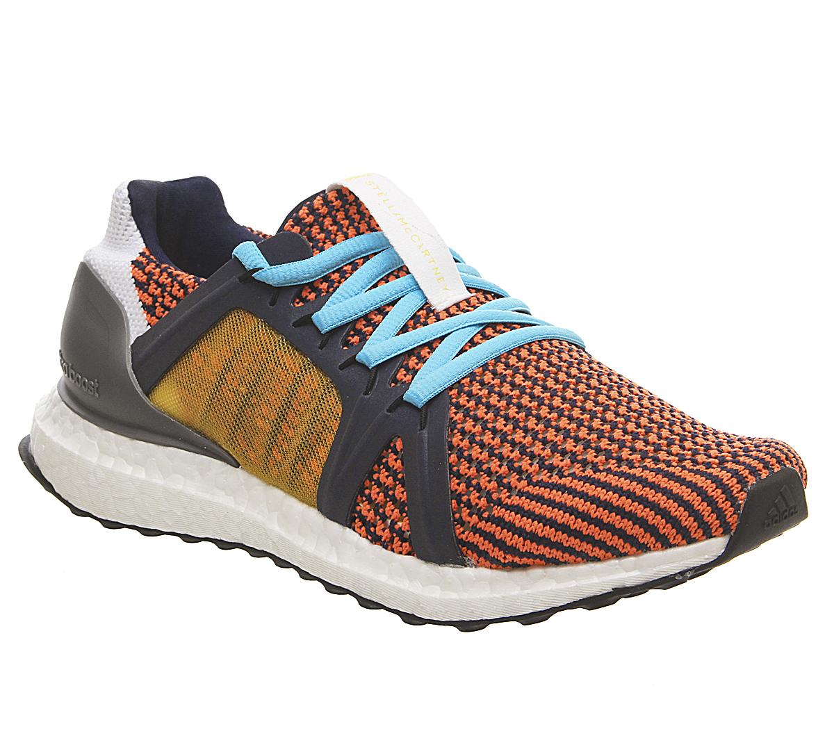 Adidas Stella Mccartney Stella Mccartney Ultra Boost Trainers Navy Orange Unisex Sports