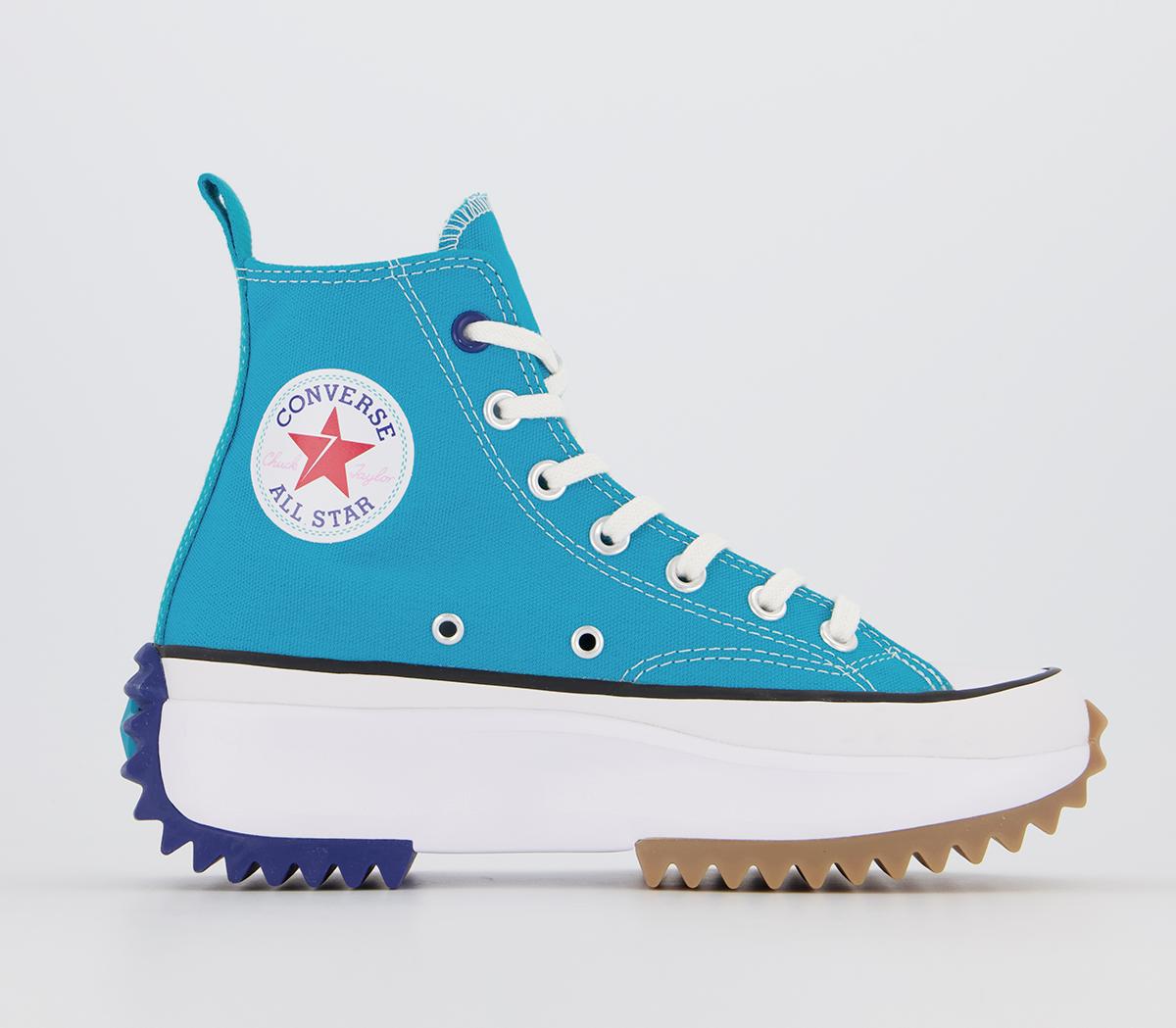 Converse Runstar Hike Trainers Rapid Teal Rush Blue White - Hers trainers
