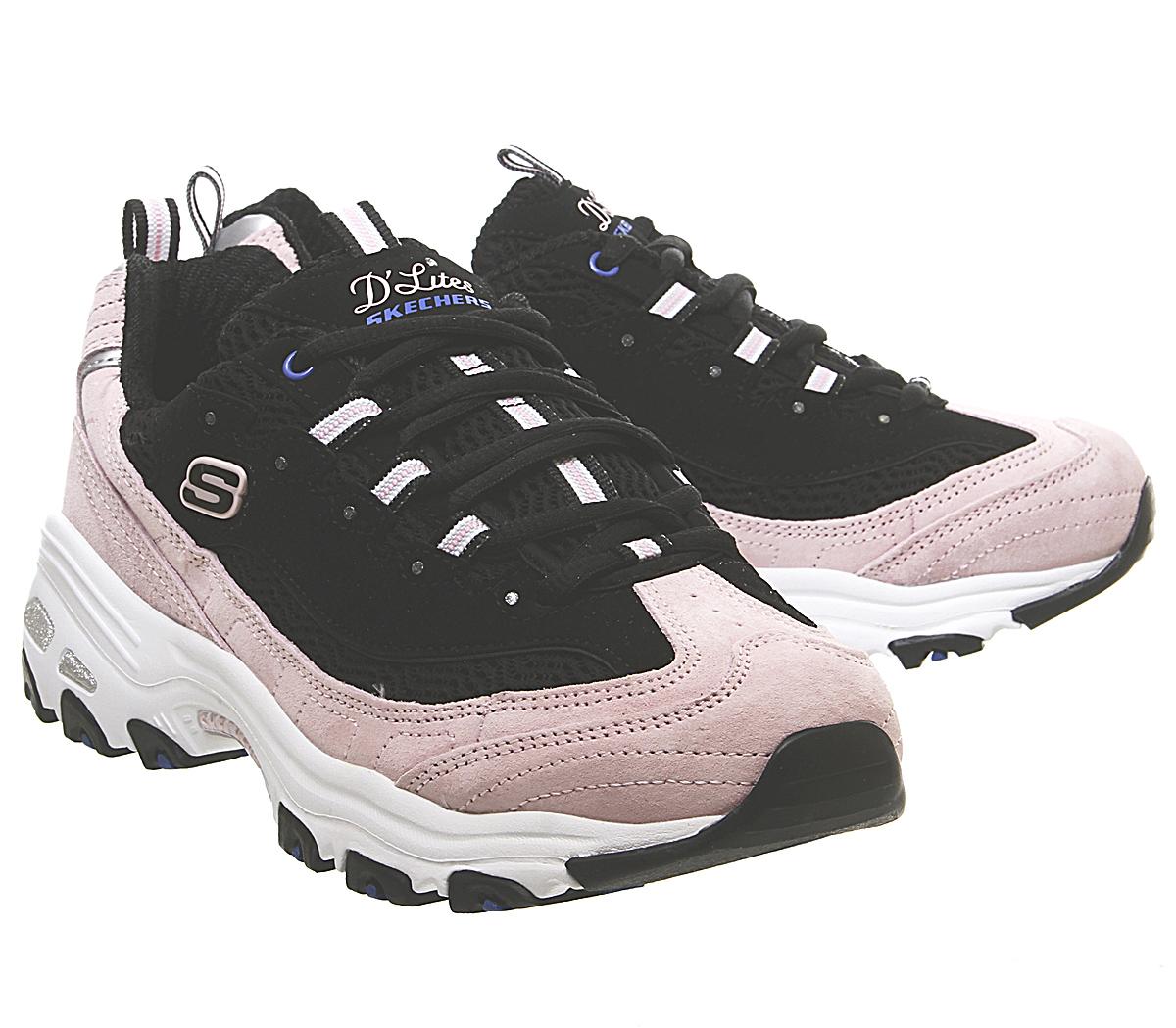 Skechers D'lites Trainers Black Pink - Hers trainers