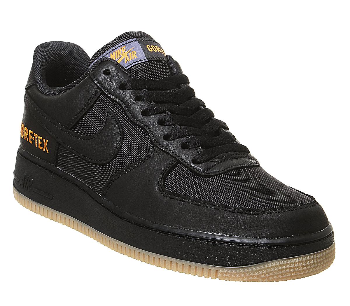Nike Air Force 1 Gtx Trainers Black Light Carbon Bright ...