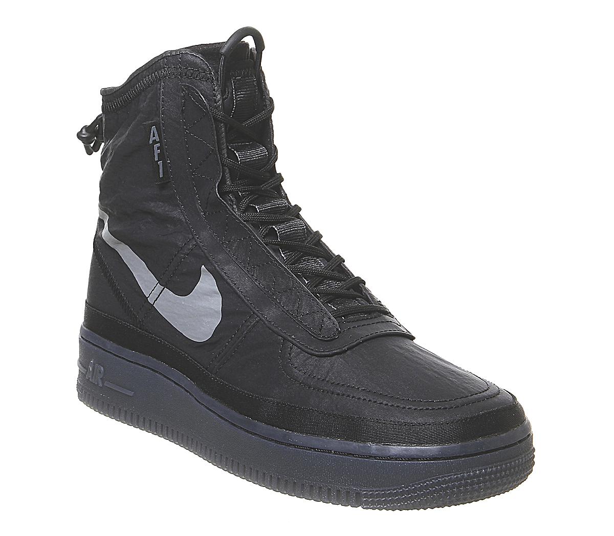 nike women's air force 1 shell black sneaker