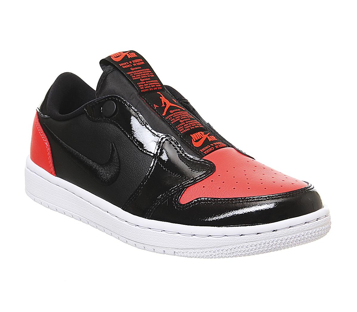 Jordan Air Jordan 1 Retro Low Slip Trainers Bright Crimson Black White Hers Trainers