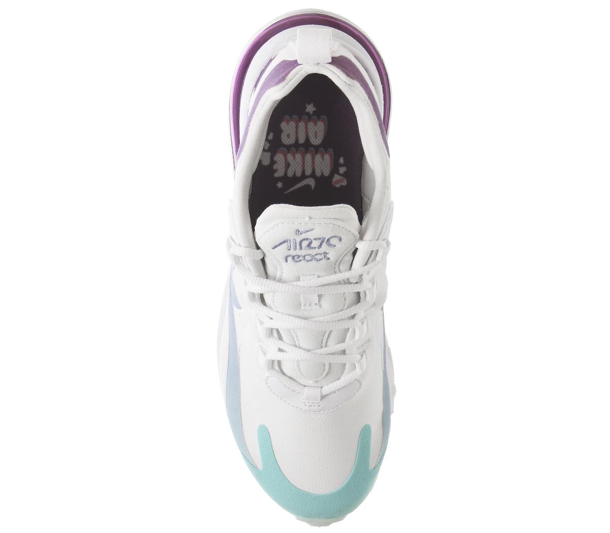 nike air max 270 react green blue purple