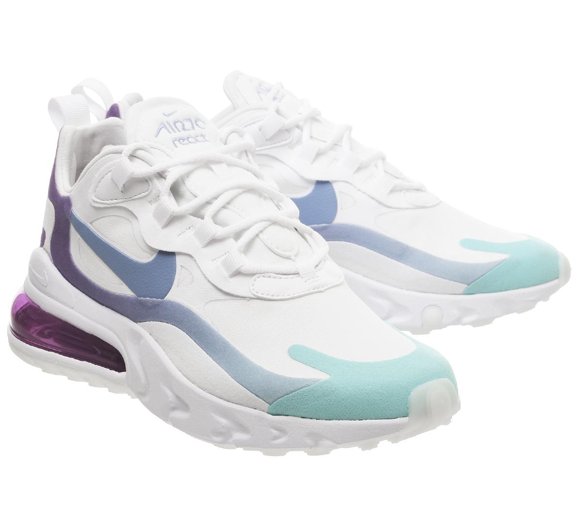 nike air max 270 react green blue purple