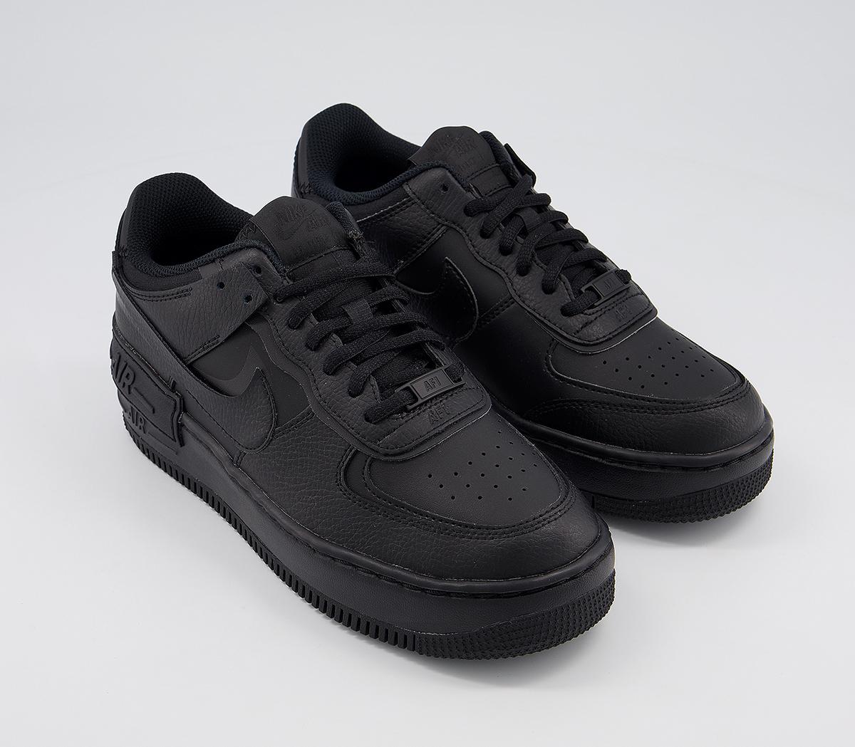 Nike Air Force 1 Shadow Trainers Black - Hers trainers