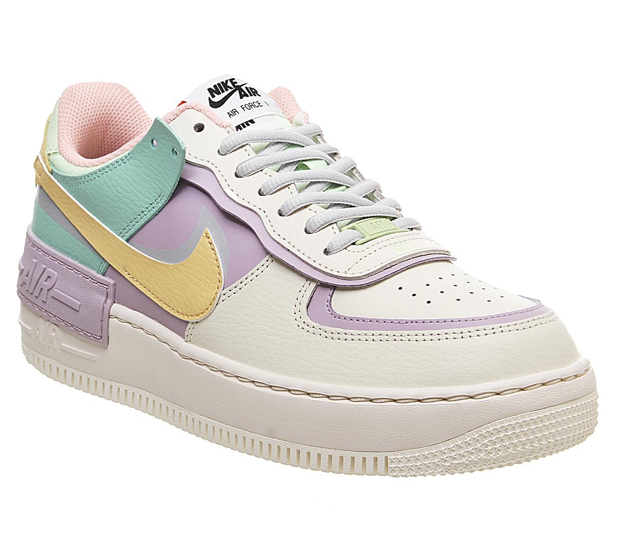 nike air force 1 shadow trainers pale ivory celestial gold tropical twist