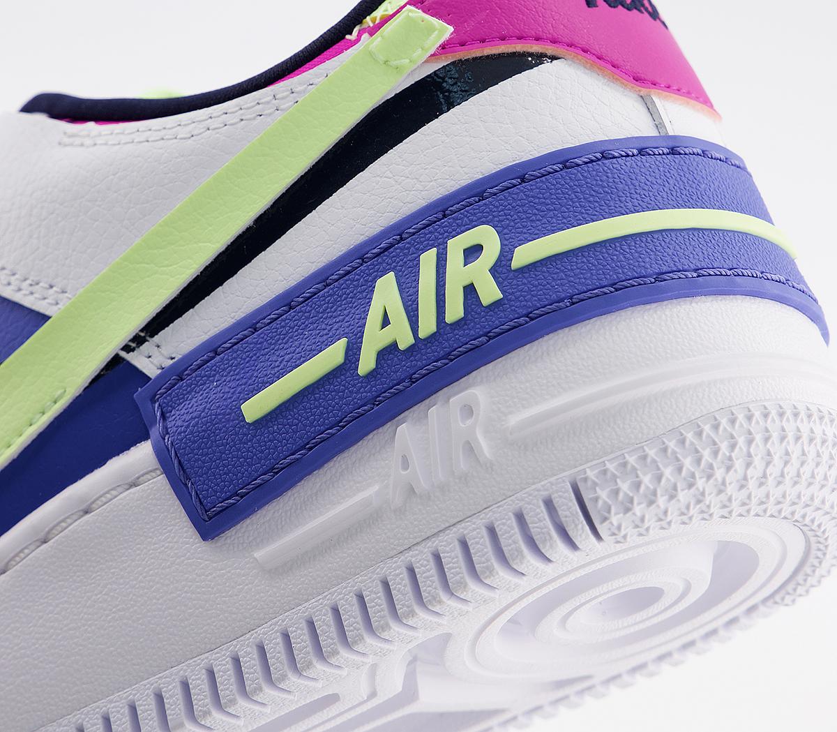 air force 1 shadow white barely volt sapphire fire pink blackened blue