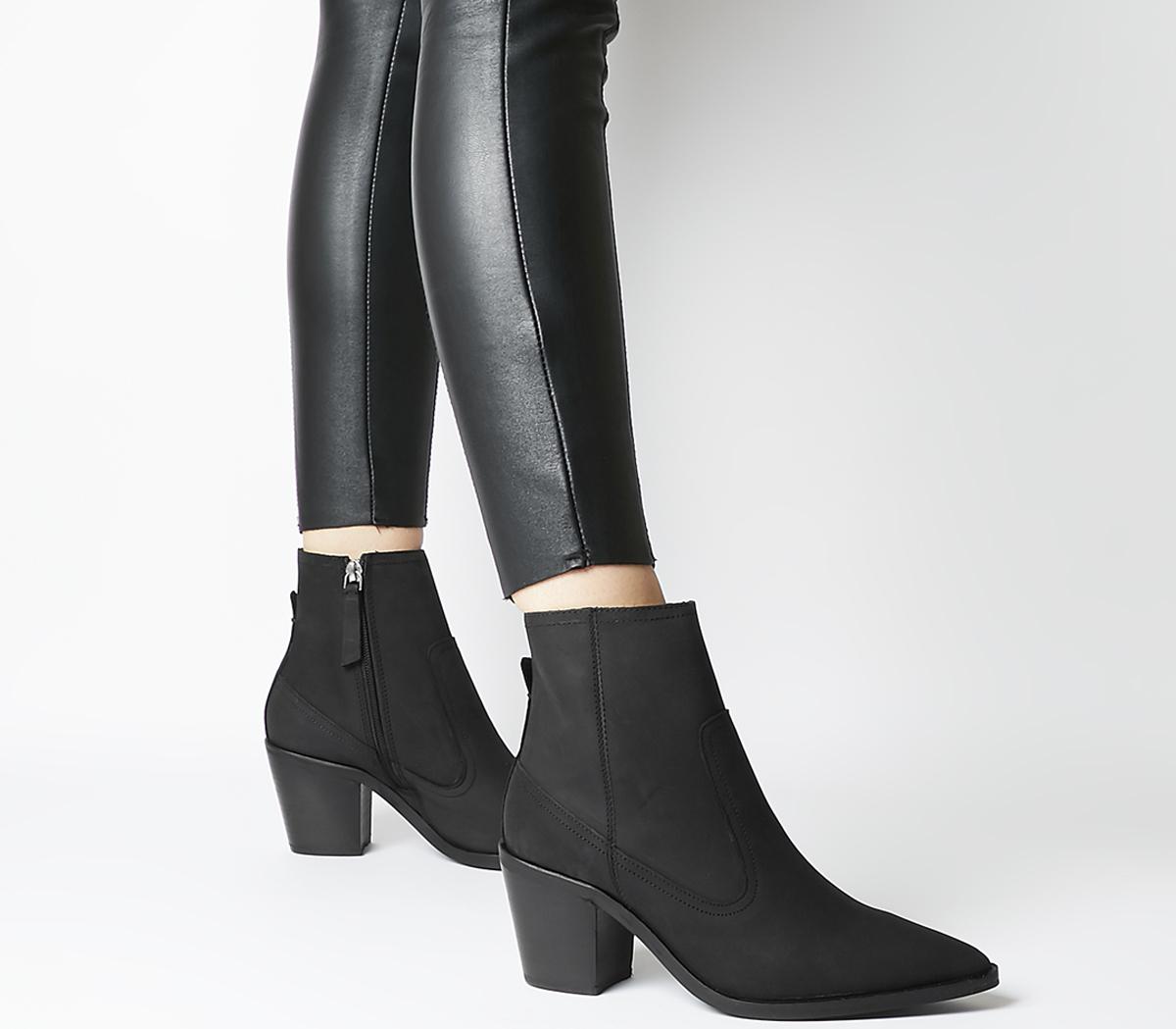 pointed western ankle boots