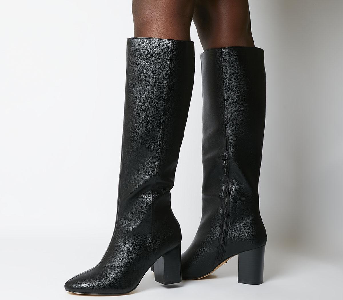 knee high block heel boots