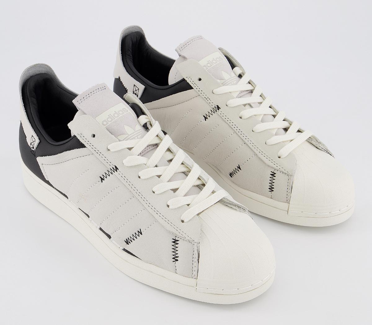 adidas superstar core black off white
