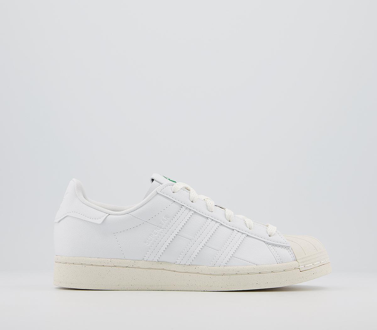 Adidas Superstar Clean Classics Trainers White Off White Green Sustainable Unisex Sports