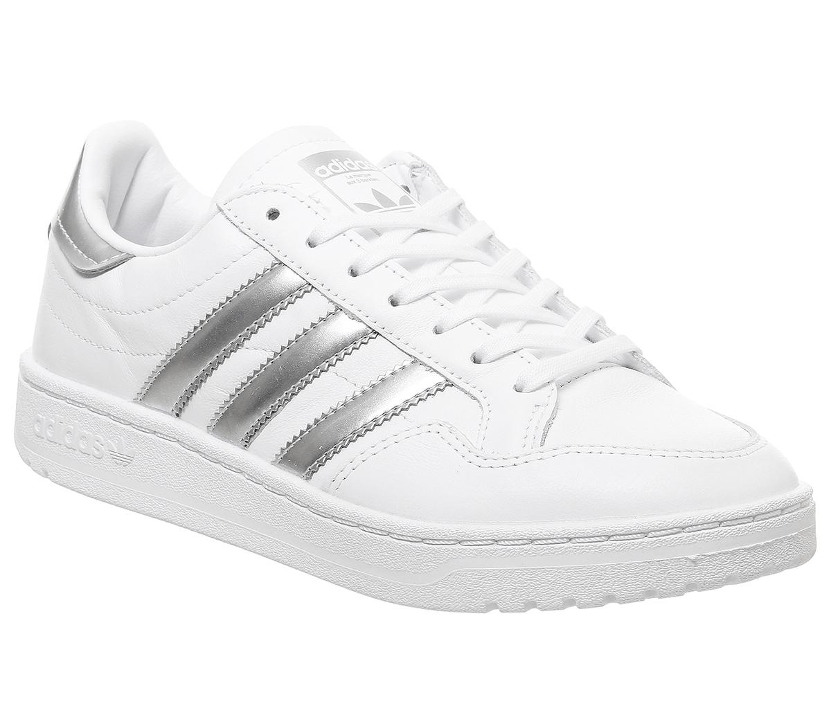 white and silver adidas