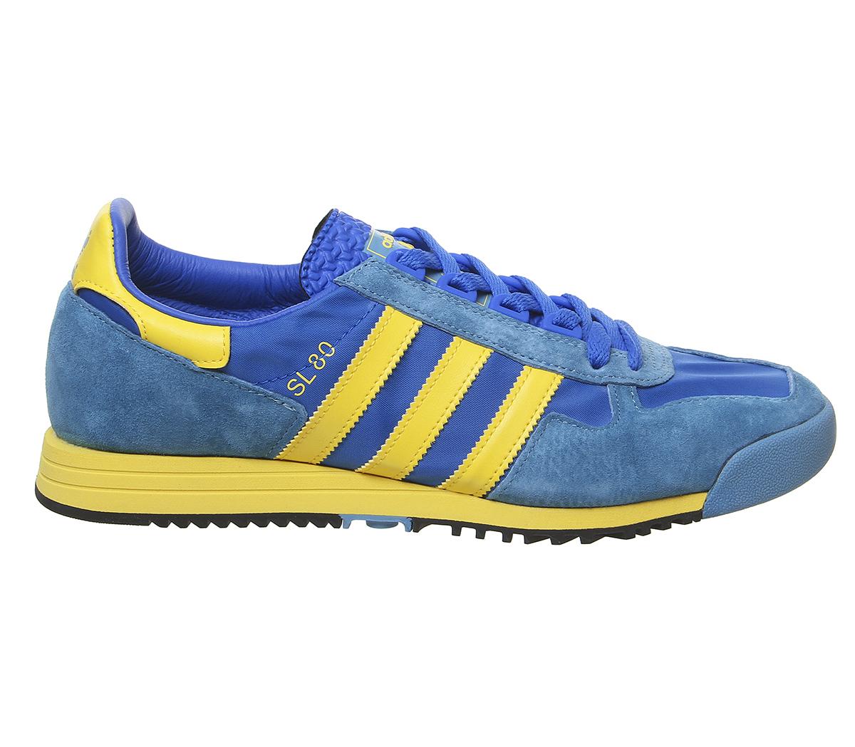 adidas Sl 80 Trainers Glory Blue Yellow Tactile Steel - His trainers