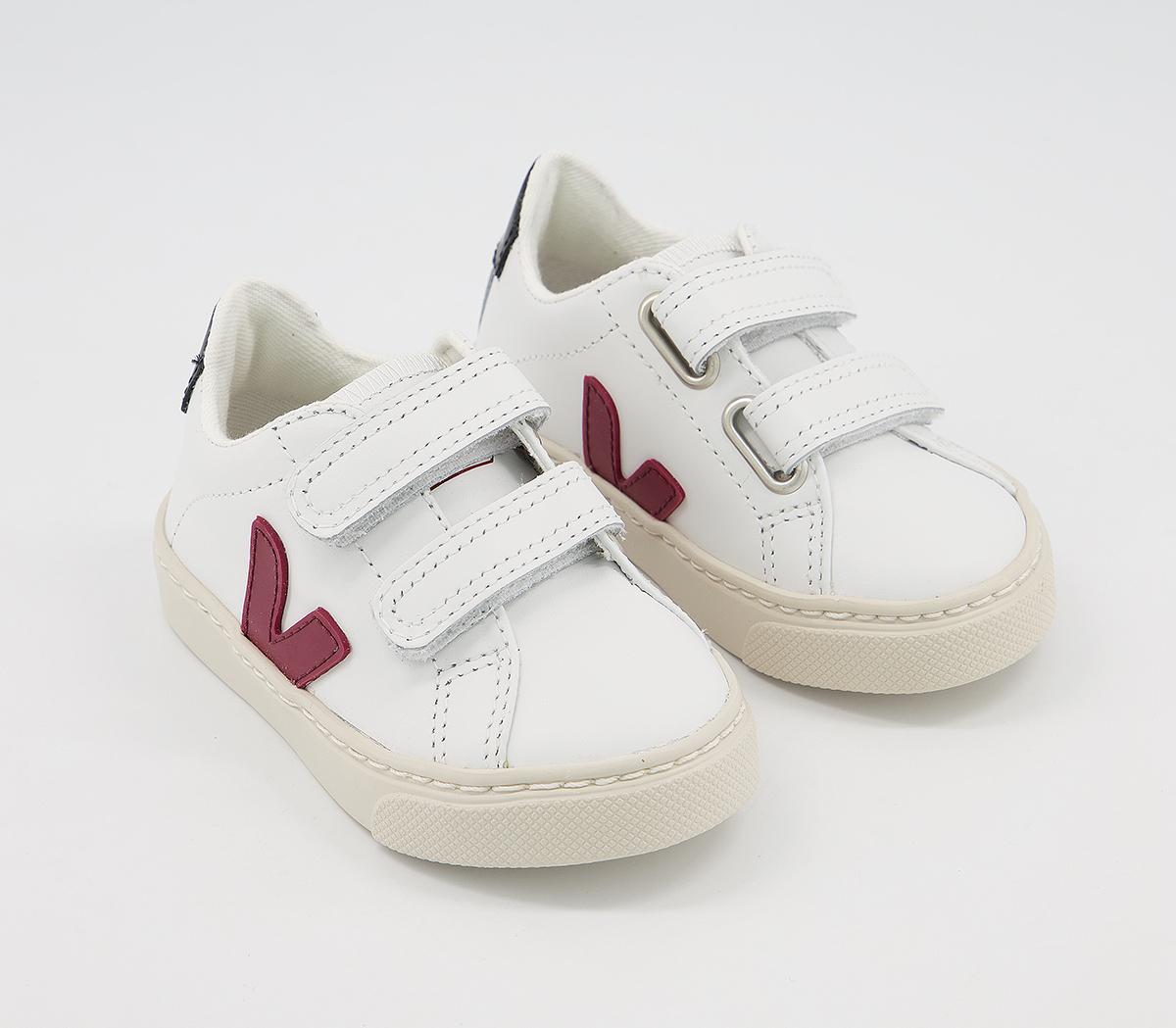 esplar leather white marsala black