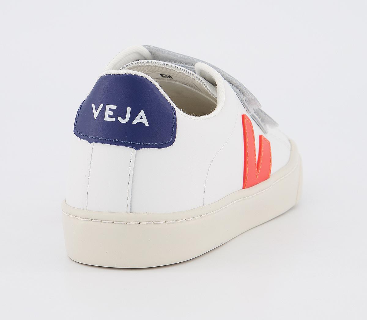 Veja Esplar Youth Trainers White Orange Fluo Cobalt - Unisex
