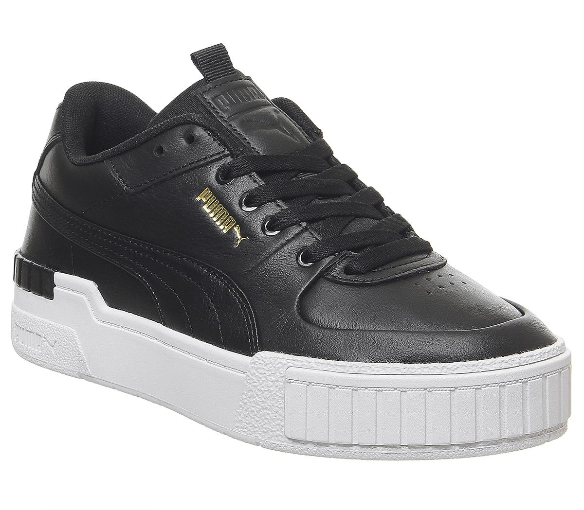 puma cali trainers black and white