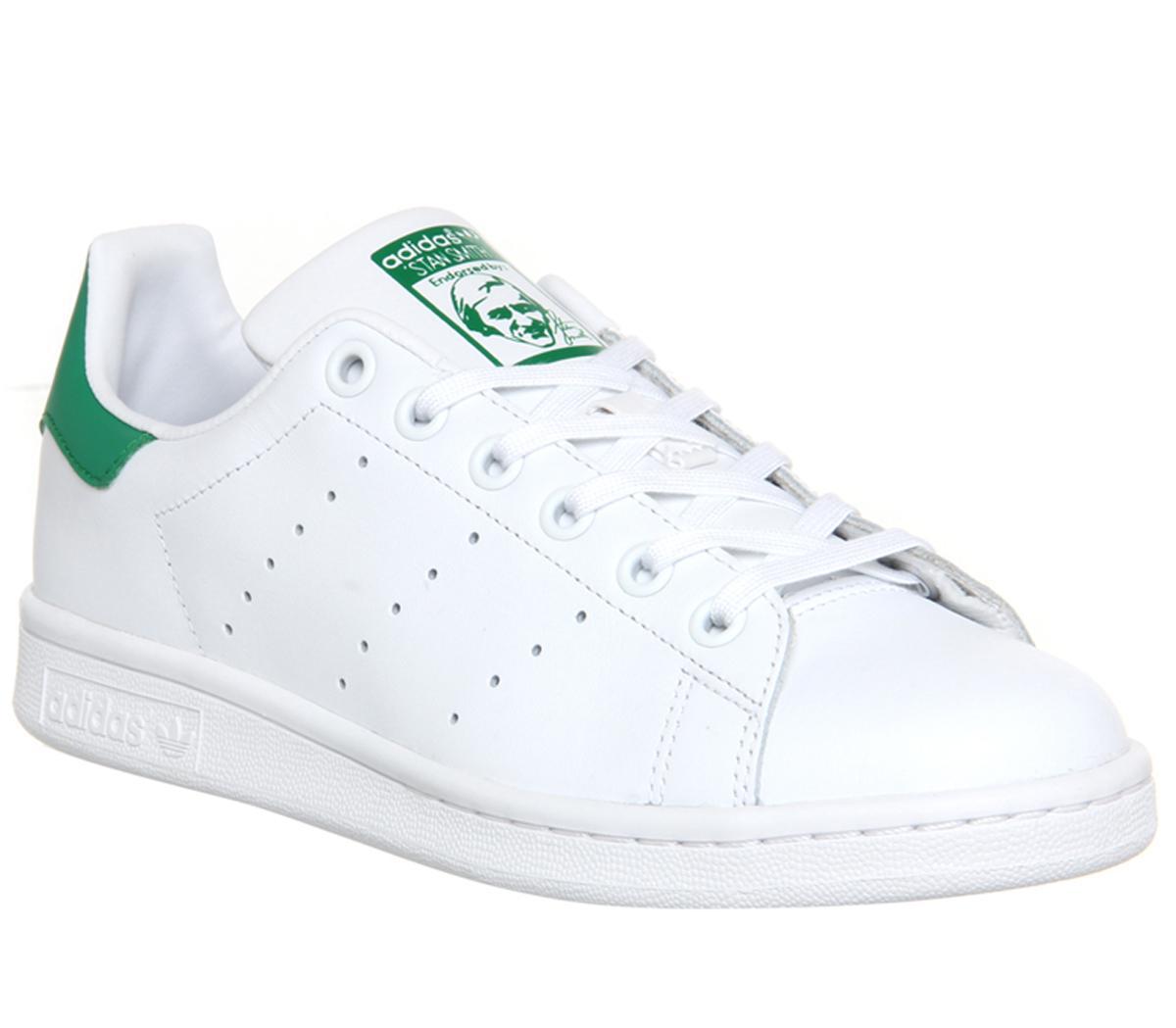 white adidas green back