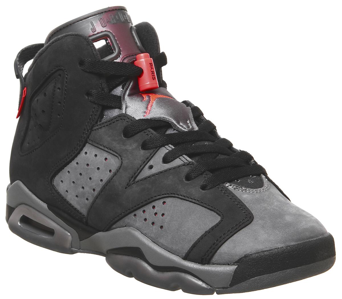 Jordan Air Jordan 6 Gs Trainers Psg Iron Grey Black ...