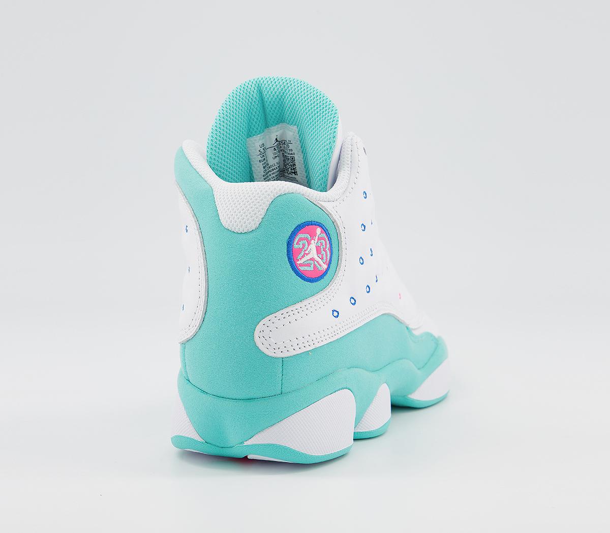 air jordan 13 aurora green pink