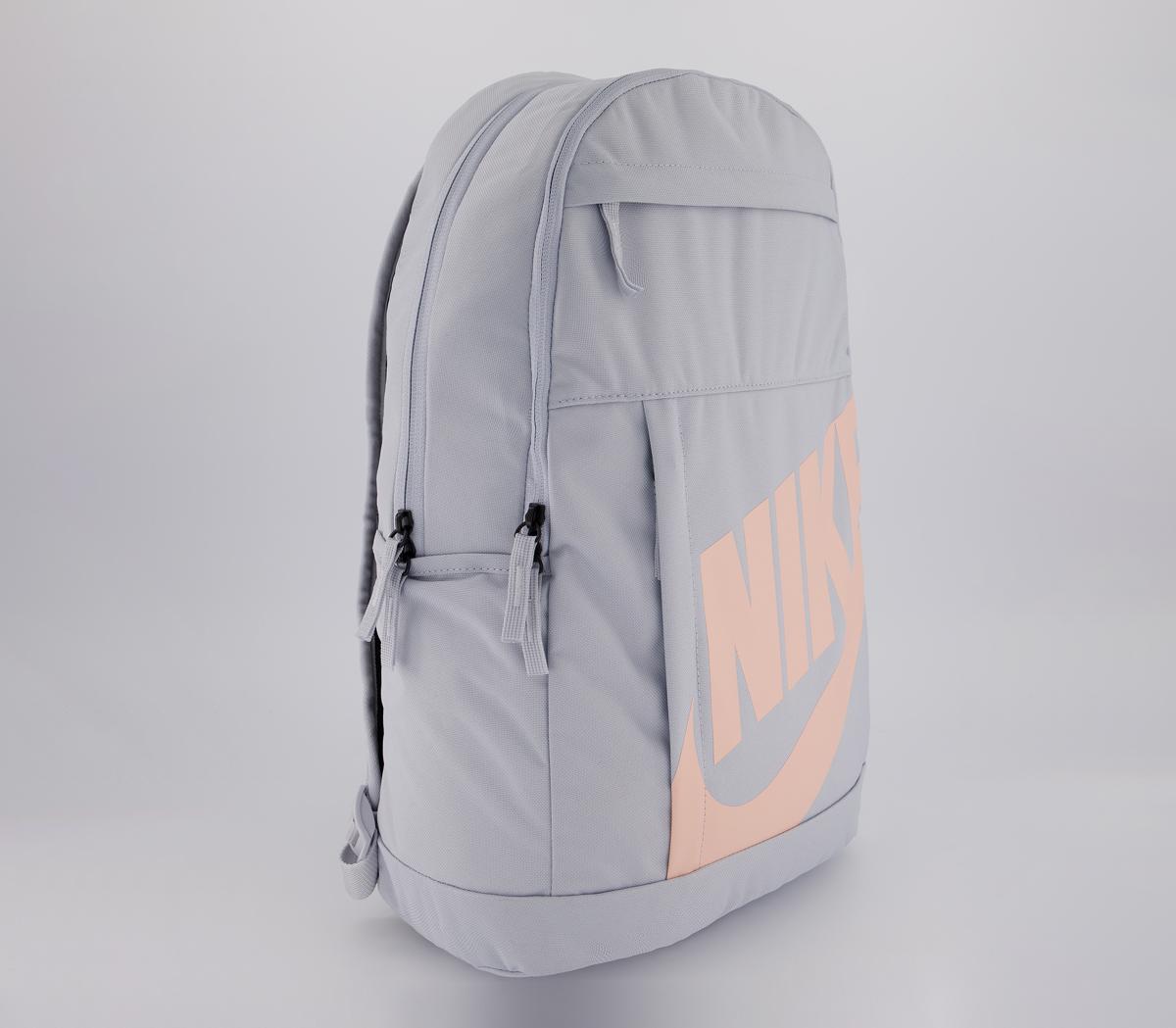 nike grey and pink backpack