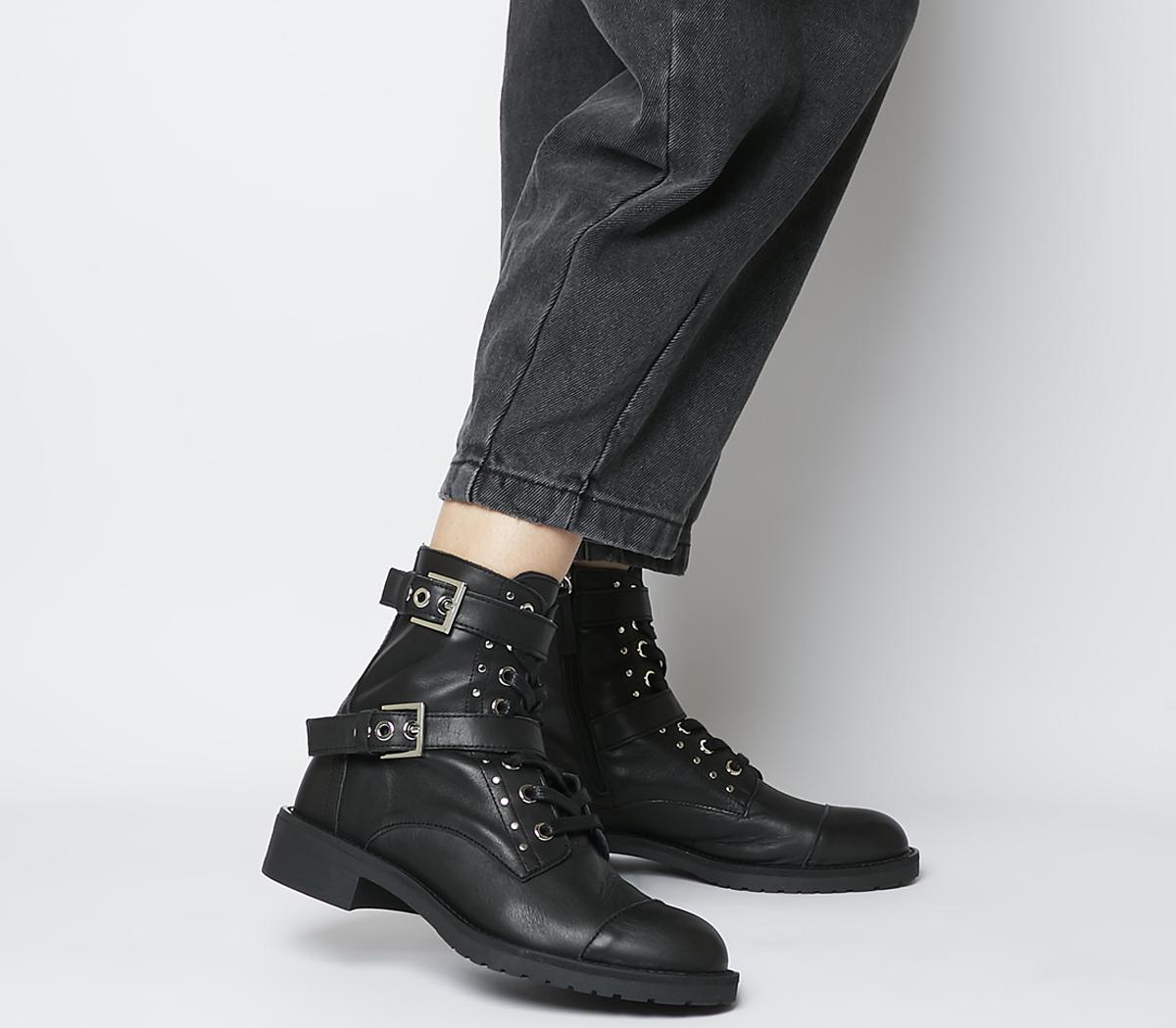Accomplice Lace Up Buckle Boots