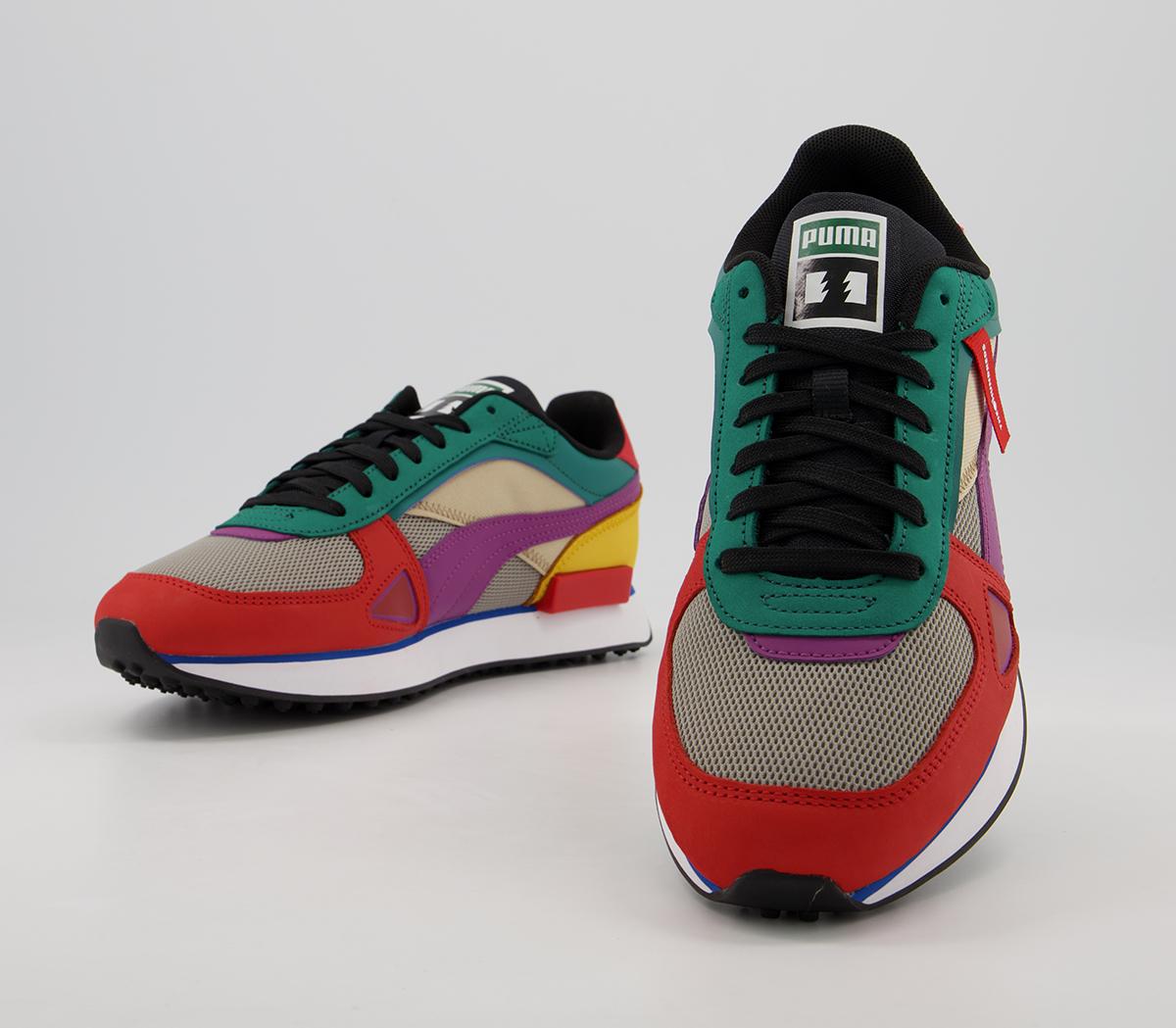 Puma Future Rider Trainers The Hundreds Molten Lava Amethyst Puma White ...