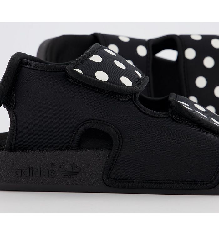  adidas  Adilette  Sandals  3 0  Core Black White Dot Sandals 