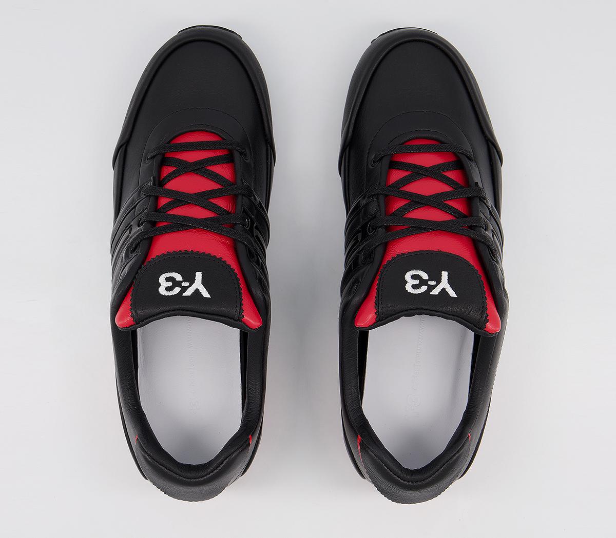 adidas Y3 Y-3 Sprint Trainers Black Red - His trainers
