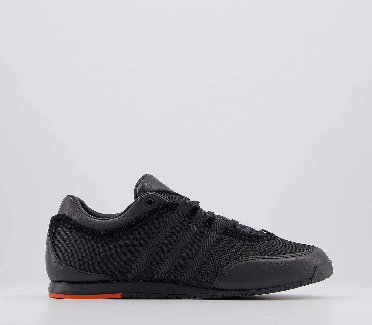 adidas y3 black and orange trainers