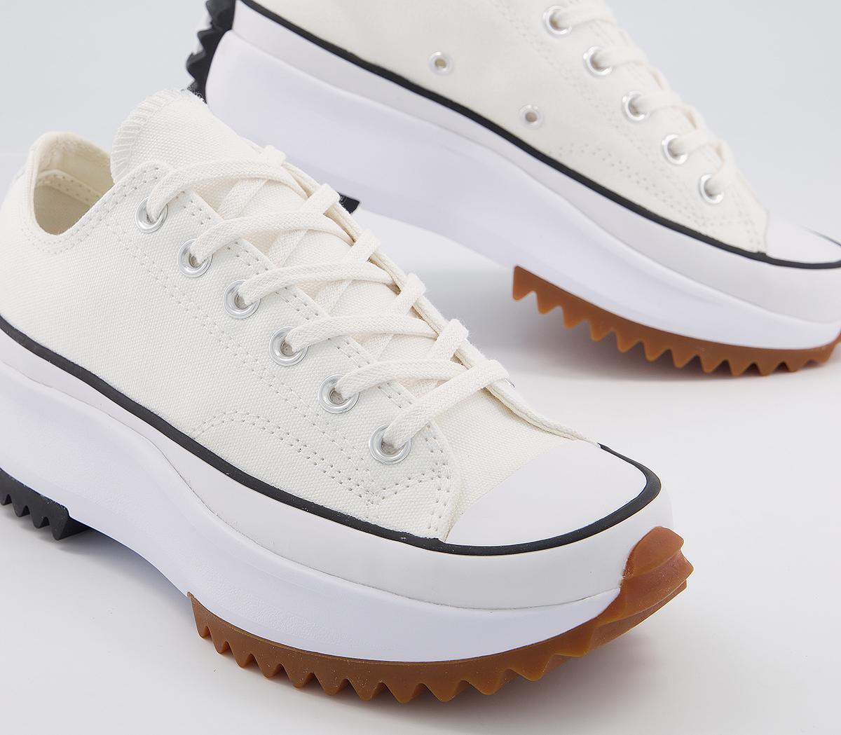 Converse Run Star Hike Ox Trainers White Black Gum - Hers trainers