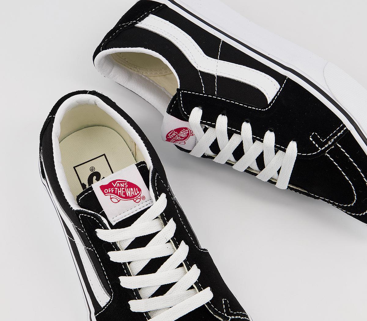 Vans Sk8 Low Trainers Black True White - Unisex Sports