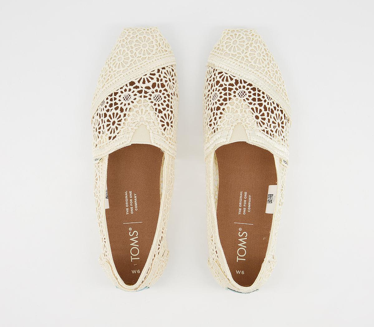ivory crochet flats