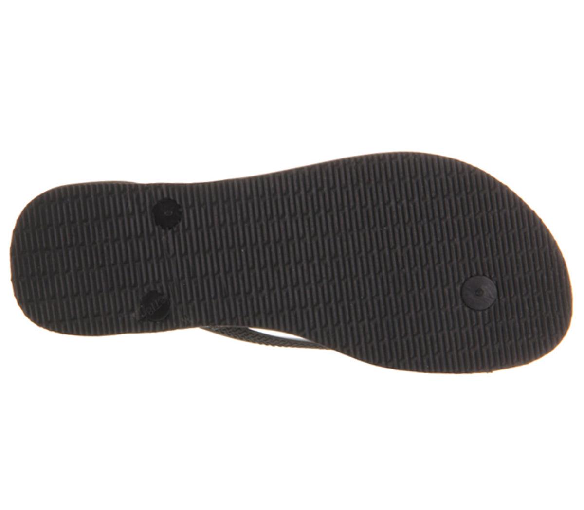 havaianas black and gold slim