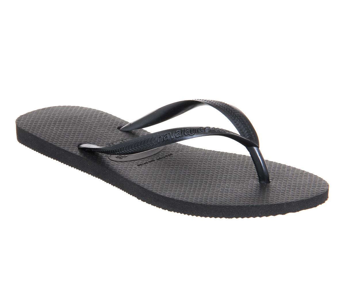 plain black havaianas