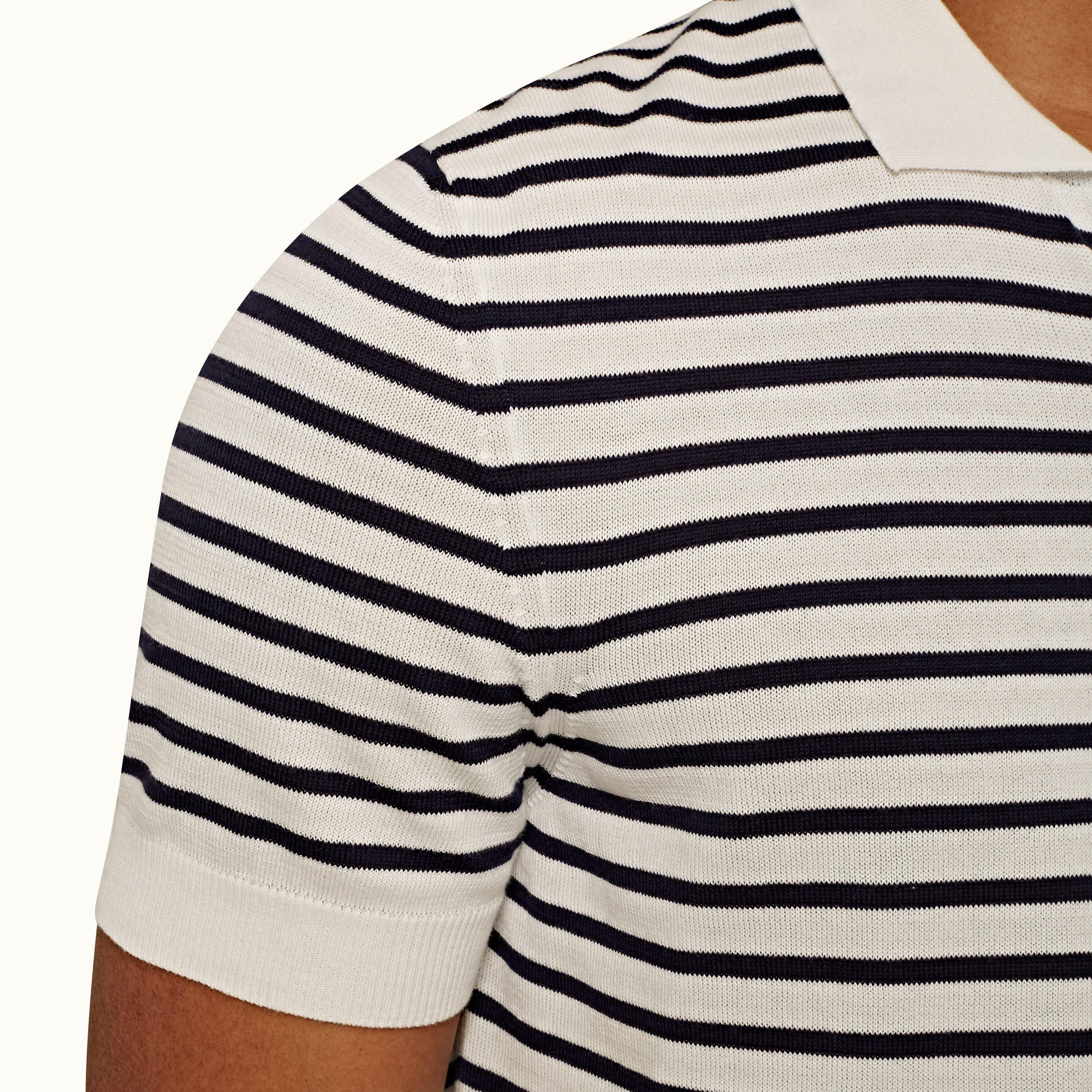 Holman - Stripe Fit Resort Collar Polo Shirt | Orlebar