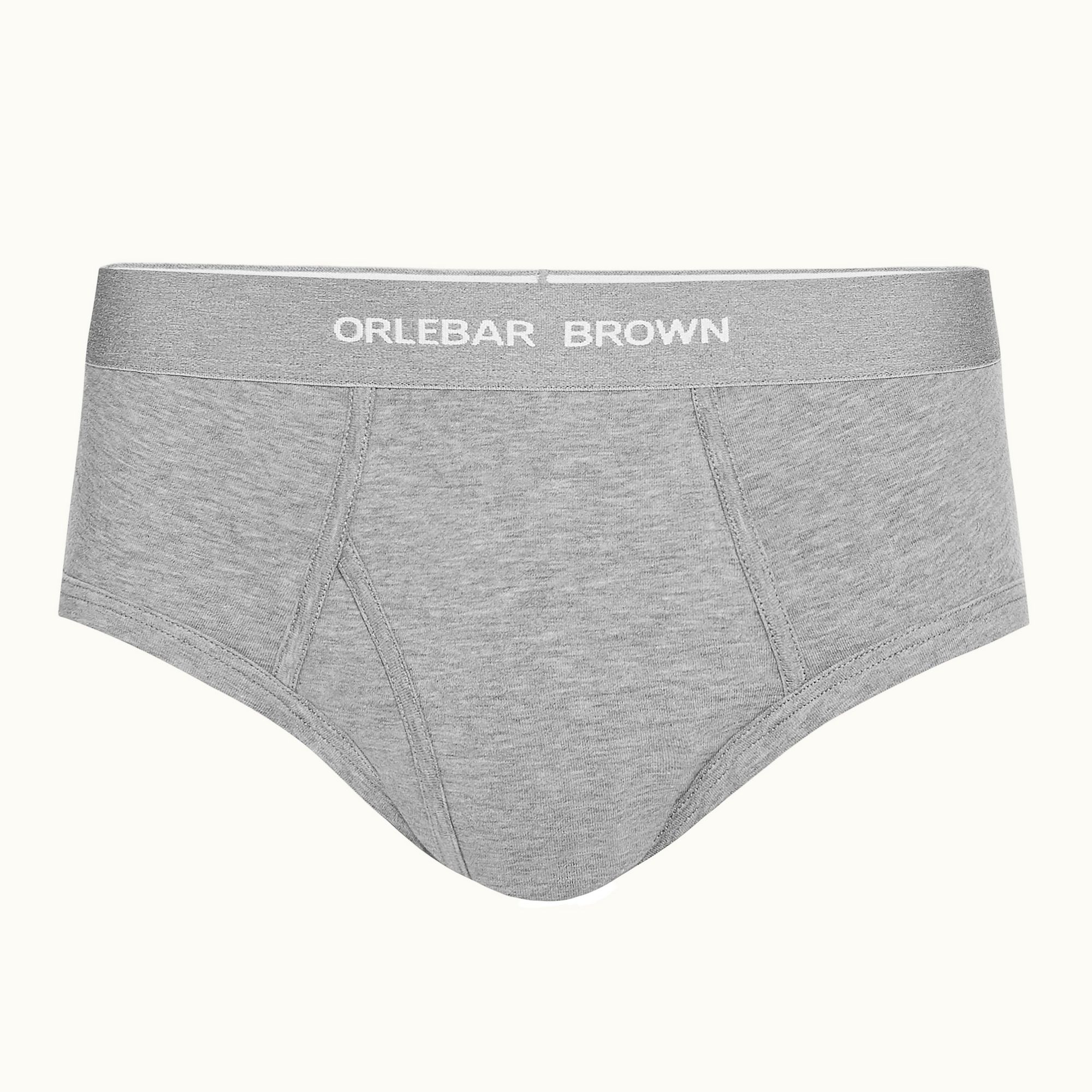 - Pale Grey Melange Briefs | Orlebar Brown