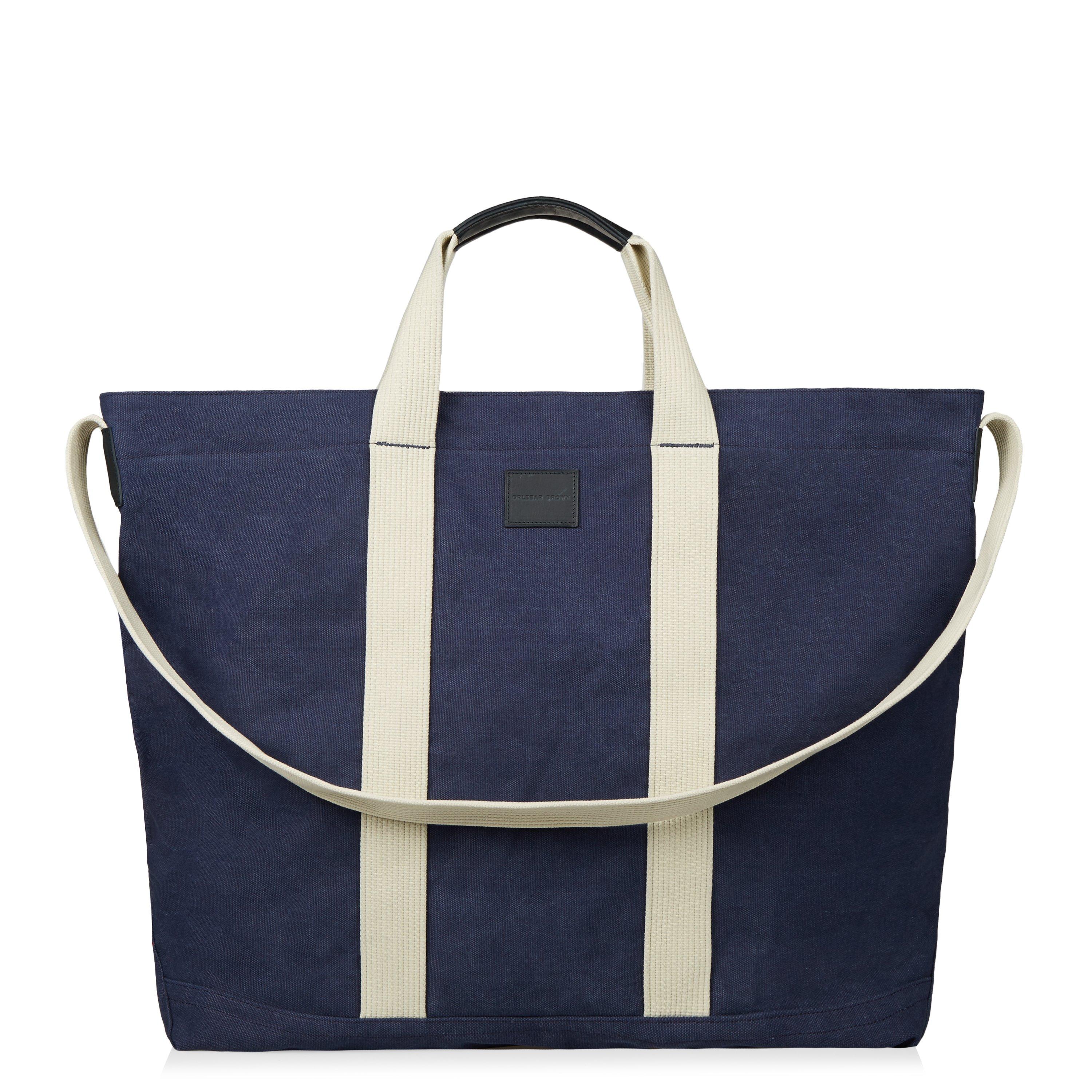 navy canvas tote bag