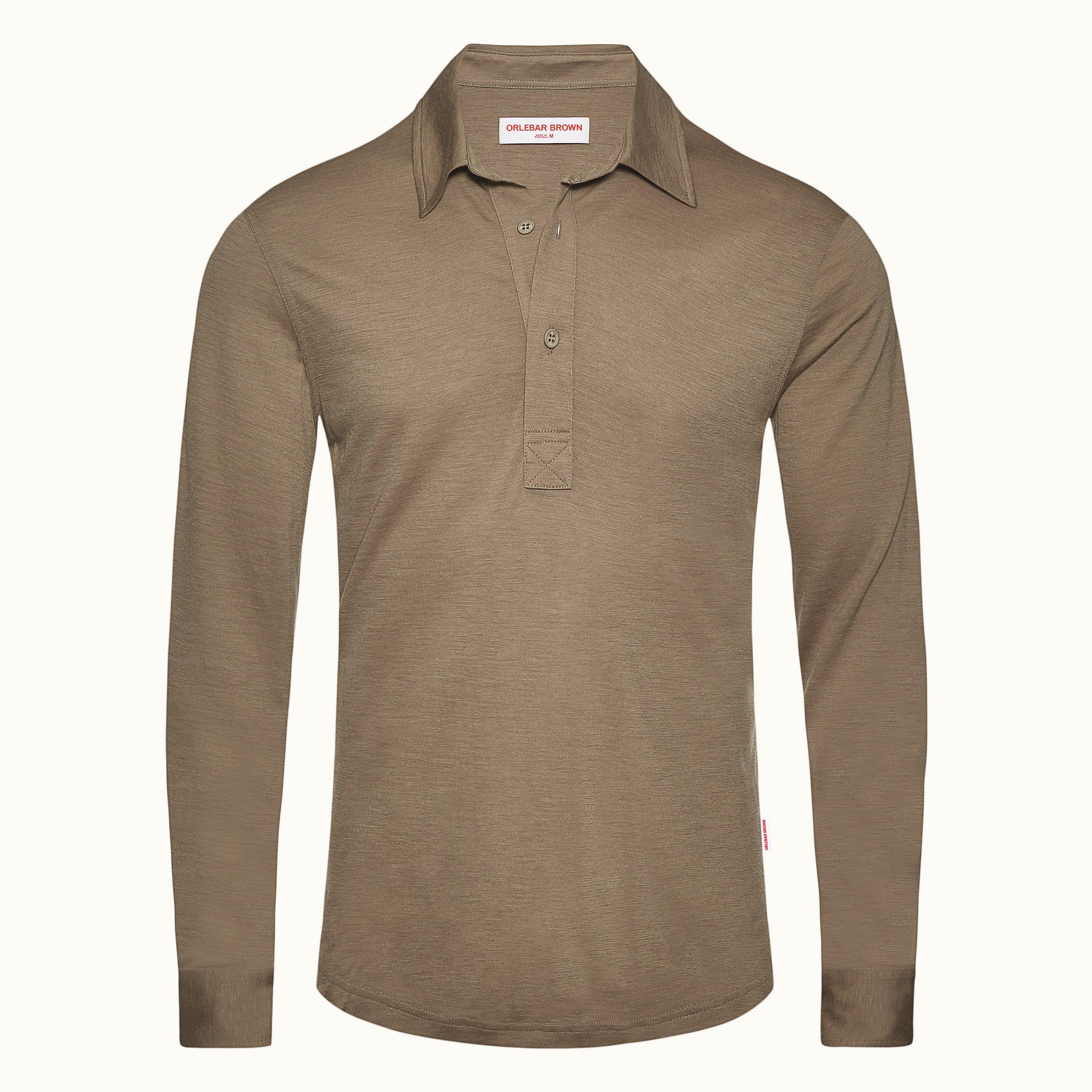 Sebastian Long Sleeve Merino - Mens Tailored Polo Shirt | Orlebar Brown