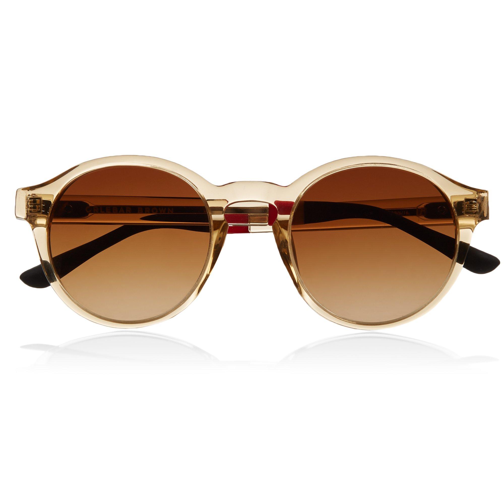 brown round sunglasses