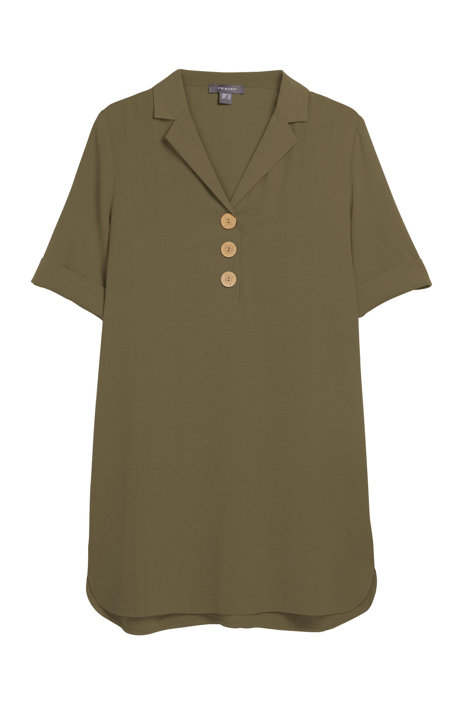 khaki tunic top