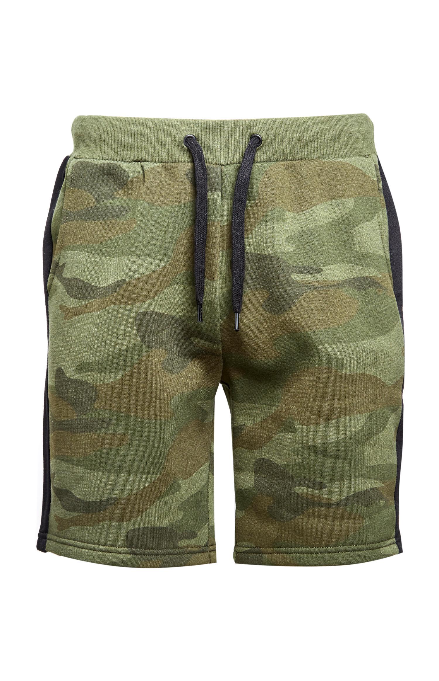 mens camo jogger shorts