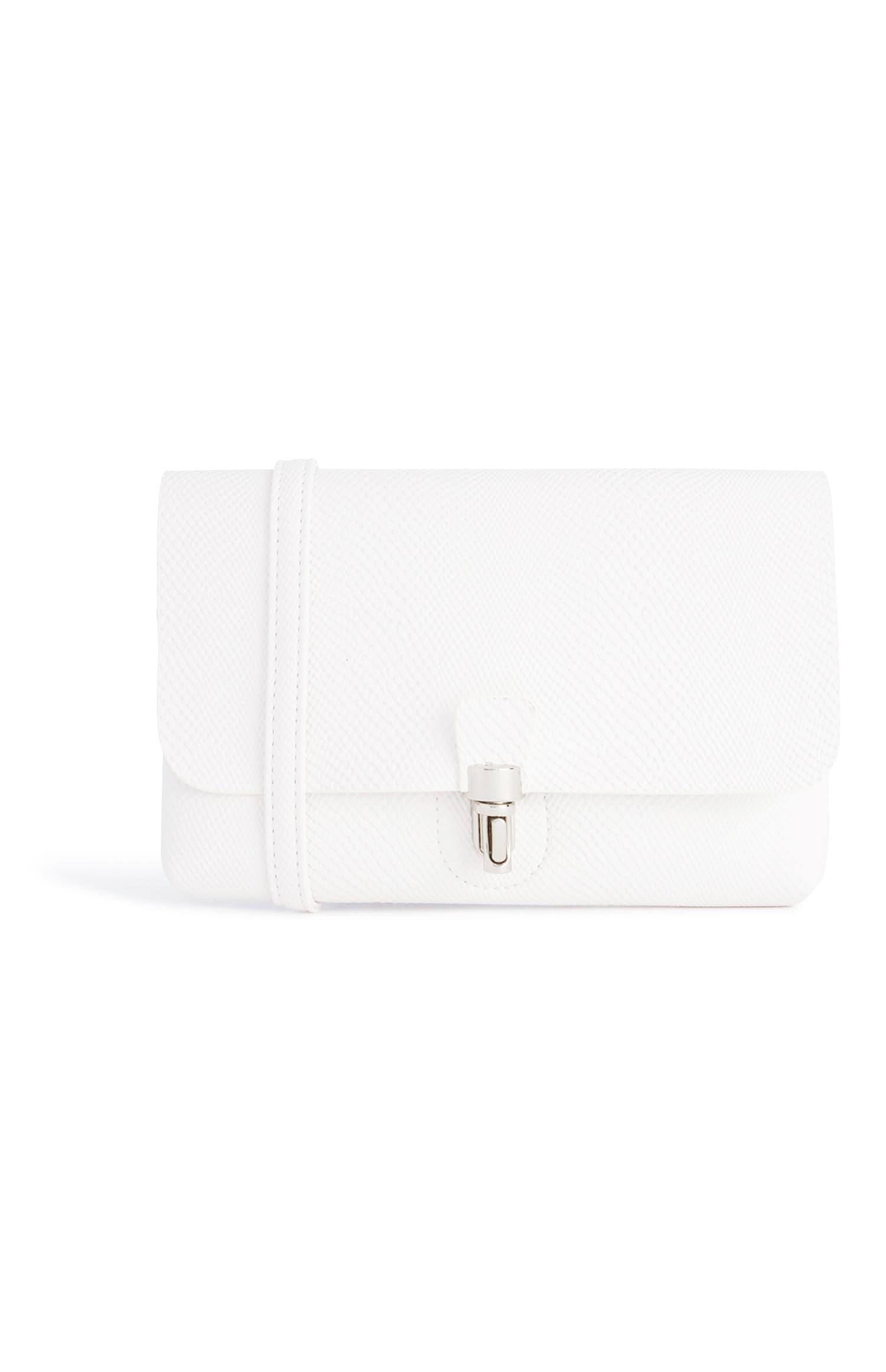 primark white clutch bag