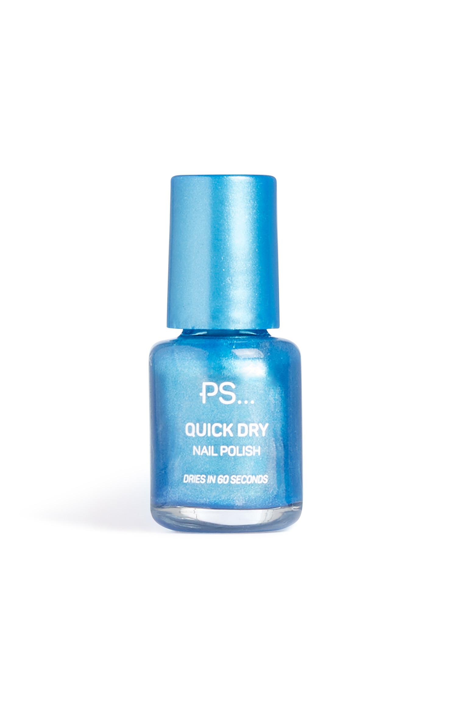 Blue Quick Dry Nail Polish Nails Cosmetics Beauty Categories